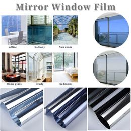 Window Stickers 2/3/5 M One Way Mirror Film For Home Self Adhesive Reflective Privacy Tint Sticker Heat Control Solar DecorWindow