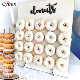 Cyuan Donut Wall Stand Donut Display Wedding Decoration Dount Party Doughnut Party Supplies Birthday Decor Baby shower Supplies 220727