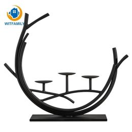 Wedding Home Decoration Handmade Candle Holder Stand stick Candelabra Fashion Romantic Dining Table Y200110