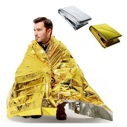 210*130CM Portable Thermal Blankets Party Favor Waterproof Emergency Foil Thermal First Aid Rescue Life-saving Blanket Outdoor Survival Tools