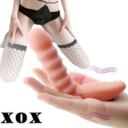 Flexible Dildo Finger Vibrators sexy Toys For Woman G-spot Vaginal Clitoris Stimulation Massager Masturbator Adult Product 18