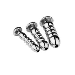 3 Pcs Male Chastity Devices Urethral Dilator Penis Plug Metal Hollow Urethral Catheter Sounding Stimulation Adult Products Sex Toys