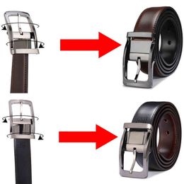 2022 Mens Genuine Leather Drs Belt Reversible Belt for Men Two In One wide mens belts big and tall2NEJVQ1K