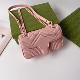 Женские дизайнерские стеганые сумки на ремне Marmont 22 см Macaron из мягкой натуральной кожи с цепочкой Lady Classic Crossbody Bag Mini Wallet 476433