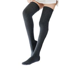 Sports Socks Autumn Cotton High Women Medium Thickness Long Stockings Black Grey Color Leisure Active Wear Tight Slim SockSports