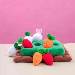 Children Educational Toy Pick Up Strawberry Fruits Ground Doll Stuffed Mini Carrots In An Earth Cushion Unique Gift For J220704