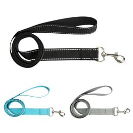 Dog Collars & Leashes 137CM Training Webbing Recall Long Line Pet Traction Rope Backyard Teaching Camping