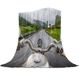 Blankets Motorcycle Competition Throw Blanket Home Decoration Sofa Warm Microfiber For Bedroom