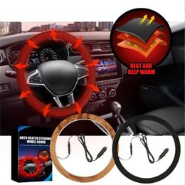 Interior Decorations Universal 38cm Steering Heater Covers Car Wheel Heated Cover Warm ProductsInterior