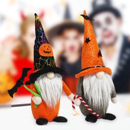 Bat Crutch Standing Gnomes Plush Doll Halloween Party Gifts Decorative Beard Faceless Toys Ornaments Desk Elf 11 5gl3 Q2