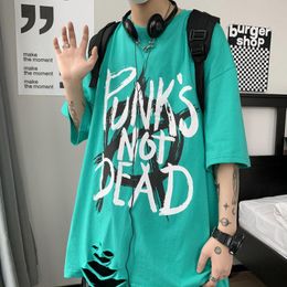 Mens T-Shirts Male Korean Summer Hip-hop Clothes Battered Street Ins Tide T-shirt Harajuku Gay Pride T ShirtMensduanxiug