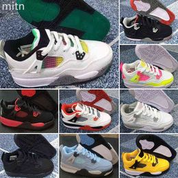 kid shoes size UK - 2022 hot Athletic kids shoes 4s store Top Quality kids Basketball sneakers low price baby girls boys love Size 28-35XNSQ