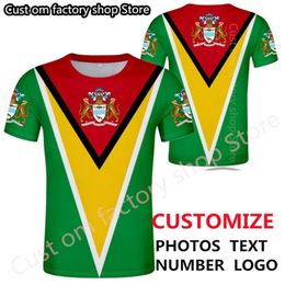 GUYANA t shirt diy free custom made name number guy t shirt nation flag country gy republic college print p o red clothes 220620