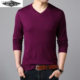 Men's Sweaters Fashion Brand Knitted Pullover Trendy Plain Mens V Neck Sweater Korean High Quality Autum Winter Casual Jumper Clothes MenMen