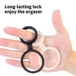 Penis Cock Ring On For Men Delay Ejaculation Erection sexy Shop Toys Couple Dick Enlarger Rings Adults 18