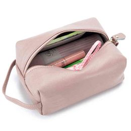 Cosmetic Bags & Cases Carry on cosmetic bag leather large capacity simple women' 220823