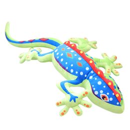 3D Gecko Plush Toy Soft Filled Stuffed Animal Chameleon Lizard Doll Pillow Cushion for Kid Boy Girl Gift LA380