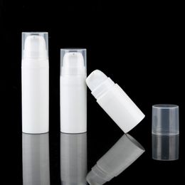 5ml 10ml White Airless Bottle Lotion Pump Mini Sample and Test Bottles Vacuum Container Cosmetic Packaging DH8799