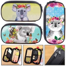 Cosmetic Bags & Cases Cute Cartoon Koala Pattern Case Teenager Girl Makeup Women Pencil Box School Supplies For Teenagers Gift
