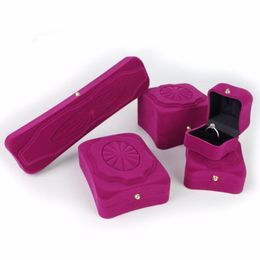 Jewelry Pouches Bags Velvet Ring Display Box Necklace Case Container Wedding Gift BoxJewelry