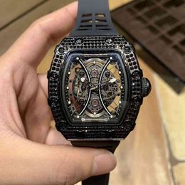 Watches Wristwatch Designer Luxury Mens Mechanical Watch Richa Milles Business Leisure Rm53-01 Fully Automatic Full Drill Case Tape Fashion