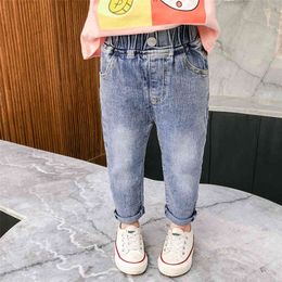 Girls Jeans Letter Jeans Baby Embroidery Jeans For Kids Girls Casual Style Baby Girl Clothes Spring Autumn 210412