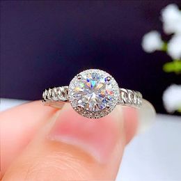 European and American classic engagement ring women's Micro set AAA zircon platinum plated diamond ring