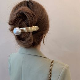 Metal Fashion Hair Clip Hairpins Gold Silver Barrettes For Girls Ponytail Headwear Hairgrips Women Hair Accessories
