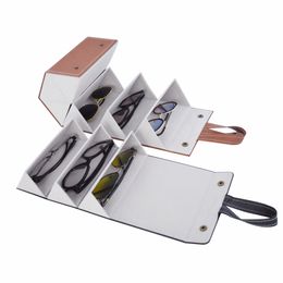 Wholesale Multi-layer Sunglasses Cases Multi-grid Jewellery Gift Boxes New Pu Leather Storage Box