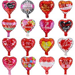 10 inch inflatable air ballons decoration Valentine's day wedding proposal Aluminium film ball wedding foil balloons