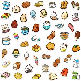 50Pcs Cartoon Dessert Stickers Non-Random For Car Bike Luggage Sticker Laptop Skateboard Motor Water Bottle Snowboard wall Decals Kids Gifts