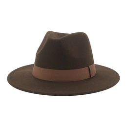Chapéus de feltro de fedora fedora chapéu felitado cowboy ocidental panamá chapéus vintage para homens decoram fedoras femininos sombreros