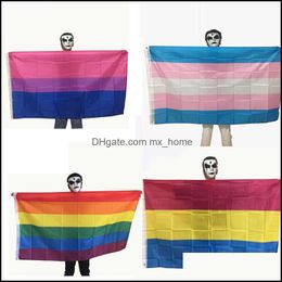 Banner Flags Rainbow Flag Colorf Lgbt Pride Lesbian Gay Bisexual Transgen Dhcet