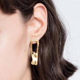 Dangle & Chandelier ENFASHION Irregular Body Earring For Women Gold Colour Asymmetric Drop Earrings 2022 Fashion Jewellery Party Pendientes E21