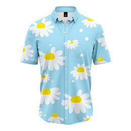 Men's Casual Shirts Men's Hawaiian Shirt Loose Top3d Print For Men 2022 Fashion Women Tee Breathable Summer Short SleeveMen's