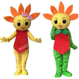 cute sun flower Mascot Costumes High quality Cartoon Character Outfit Suit Halloween Outdoor Theme Party Adults Unisex Dress