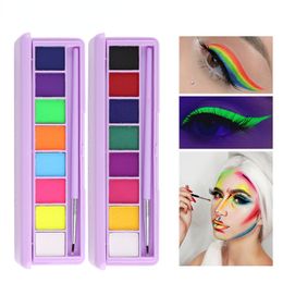 Halloween Makeup Palette Water Soluble Face Body Paint Oil Tattoo Art Kit Party UV Colour Beauty