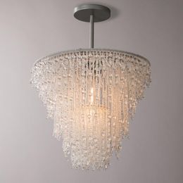 Pendant Lamps American Retro Simple Beaded Ceiling Lamp Princess Bedroom Beautiful Dream Personality Jellyfish Half LampPendant