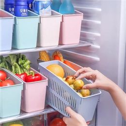 2PCS Kitchen Storage Box Refrigerator Accessories Organiser Sealed Food Container Fruit Basket Eco friendly Storage Box Egg Case 201015