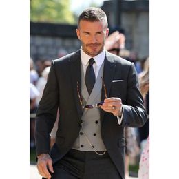 -Ternos masculinos Blazers Beckham Mesmo roupas masculinas/Smoks Fit Fit Morning Morning Horse Racing Dress Gentleman Wedding noivo Europeu Royal Se