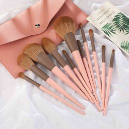 Makeup Tools 11 Pcs Brushes Set with Bag Foundation Powder Blush Eyeshadow Concealer Eye Make Up Brush With Case Cosmetic220422