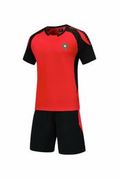 custom jersey dry Canada - Morocco Men's and Kids Kit Tracksuits Jersey Fast-dry Short Soccer Shirt football training suit Short sleeve Custom Logo