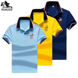 Polo Shirt men Summer synthetic Fibre Mens Short Sleeve Polo Shirt mens Embroidered Business Casual Mens Polo Shirt 1732 220615