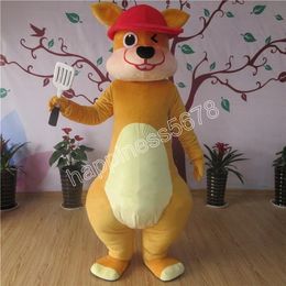 Halloween Kangaroo Mascot Costumes High quality Cartoon Character Outfit Suit Halloween Adults Size Birthday Party Outdoor Festival Dress
