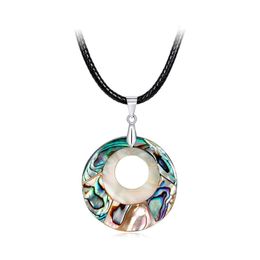 Pendant Necklaces Fashion Jewelry Natural Abalone Shell Necklace Diy Handmade Drop Delivery Pendants Dhvso