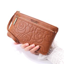 ladies large wallets UK - Wallets Fashion Long Women's Wallet Large Capacity Zipper Coin Purse PU Leather Card Holder Organizer Phone Bag Ladies ClutchWallets