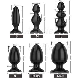 6 Size Soft Silicone Huge Anal Beads Dilatador Plug Big Butt Prostata Massager Erotic Toys Gay sexy for Men Woman