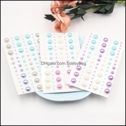 Gift Wrap Event Party Supplies Festive Home Garden Kljuyp 3Pcs/Set Colorf Imitation Pearls Stickers F Dhwli