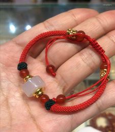 Link Chain High Quality Jade Braided Bracelet Adjustable Rope To Ward Off Bad Luck Thing Lucky Keepaway Evil And Festive