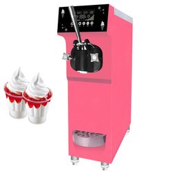 110V 220V Commercial Ice Cream Machine With English Operating System Ice Cream Maker Single Head